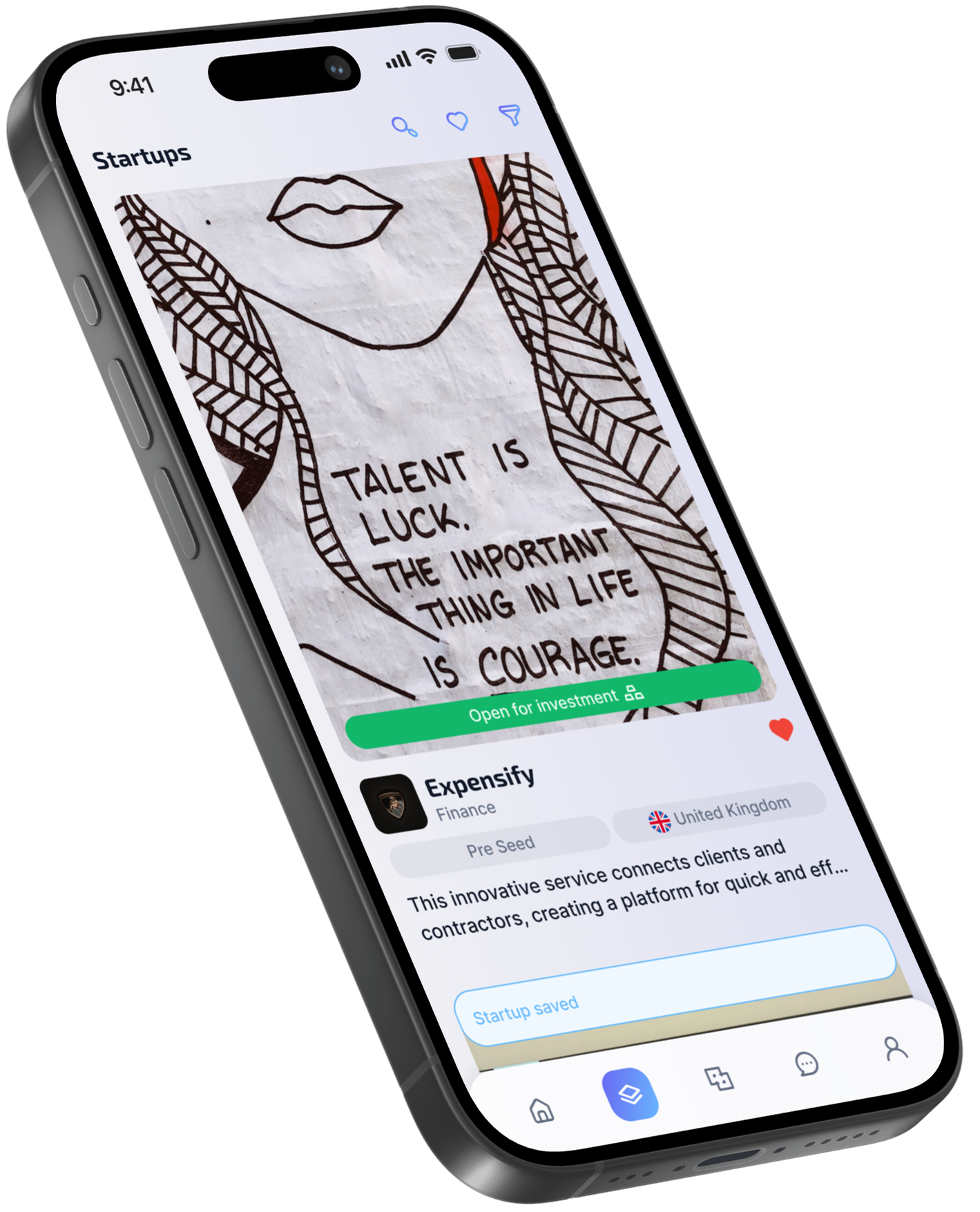 Innova app — startups marketplace